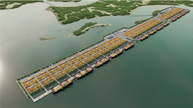 There will be a super international transshipment port of more than 5 billion USD